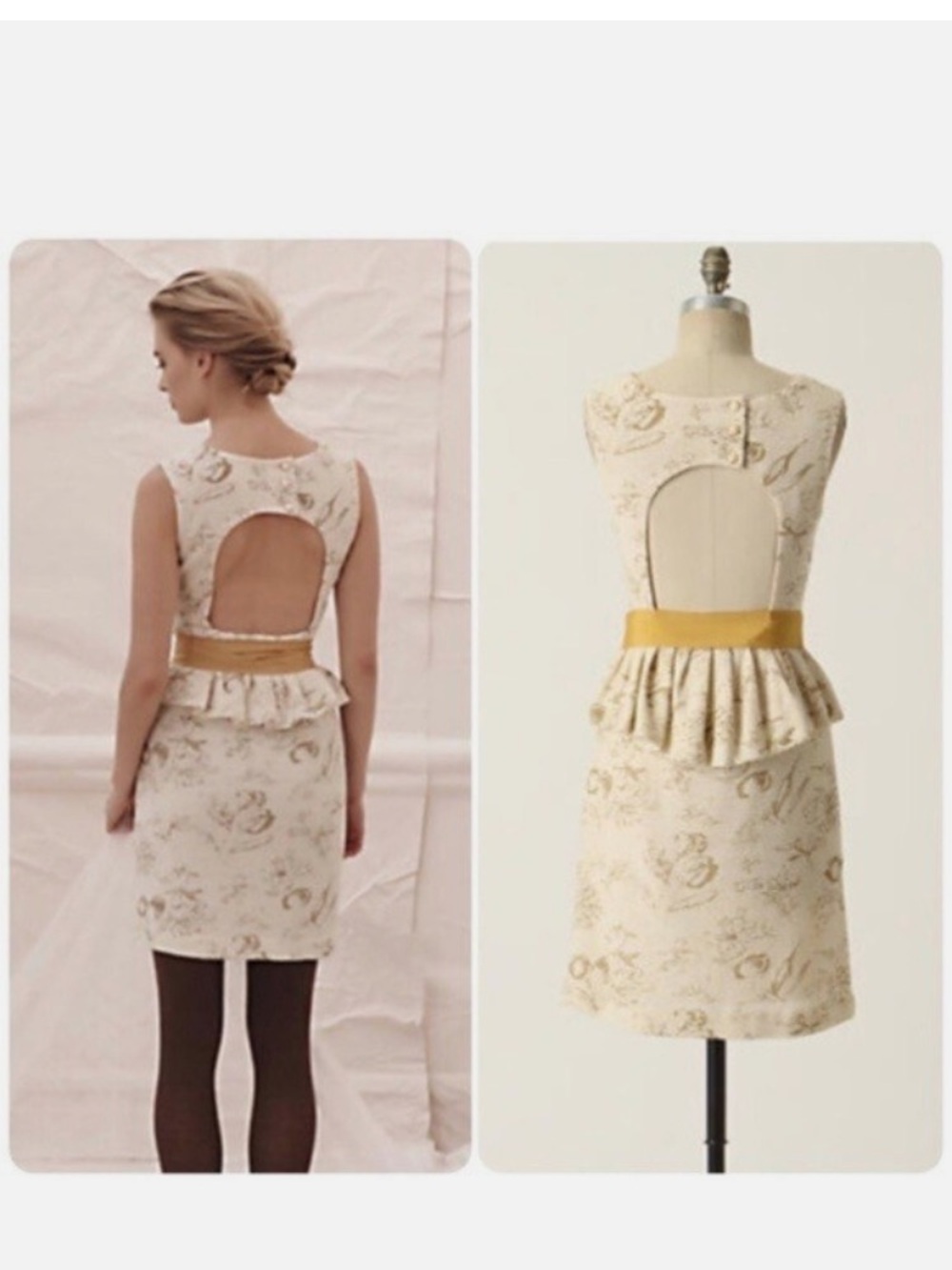 NWT Moulinette Soeurs for Anthropologie Floral Jacquard Dress
